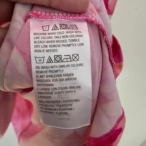 Susan Graver Pink Floral Faux Wrap Dress, XL - Picture 6 of 8